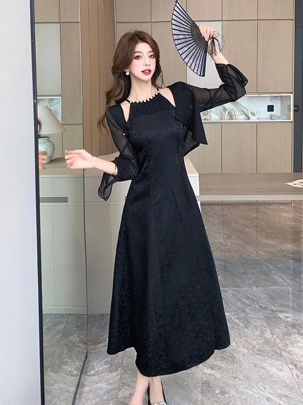 Spring Fairy-Style Sweet Slim Fit Cardigan & Dress Set