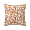 Luxury Cute Pet Dog Corgis Cushion Cover Xcm Soft Pillow Case for Sofa Square Pillowcase Home Decorative
