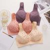 Plus Size Cotton Bra for Mature Women Soft Thin Cup Front Closure Wireless Tank Top Printed Bra Comfortable Full Coverage Supportive Underwear