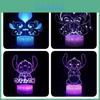 3d Led Night Light Creative Cartoon Stitch Baby Series Touch-controlled Lamp For Home Dcor