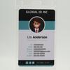 ABS Transparent Card Holder with Lanyard for ID, Access, Meal, Bus, and School Cards