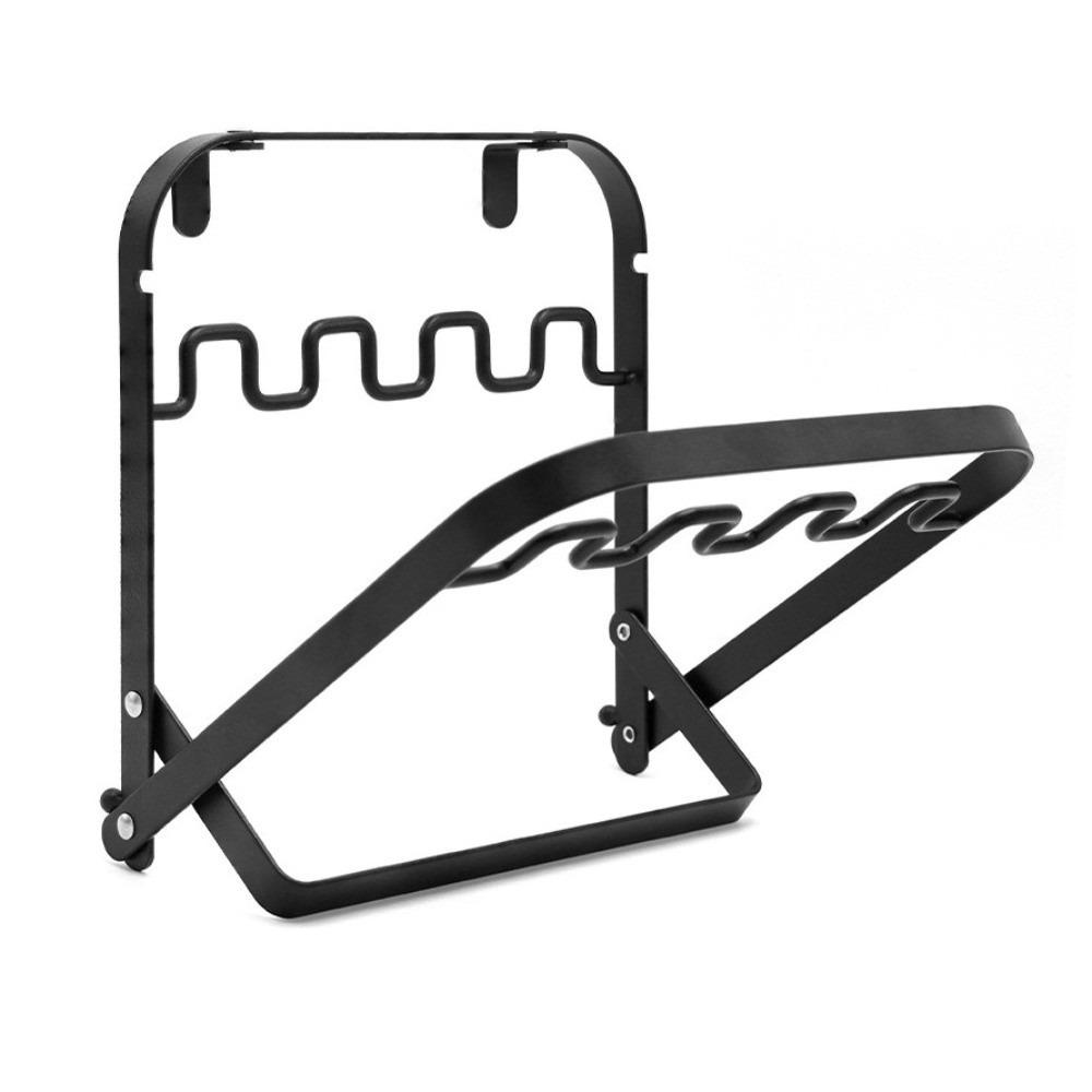 Hangable Garbage Pouch Bracket Foldable Kitchen Rubbish Holder Trash Bag Hanger  for Waste Can Bag