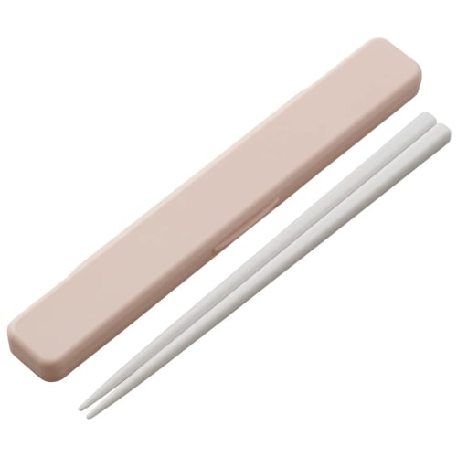 Skater Chopsticks and Chopstick Case Set, 18cm, Antibacterial, Dull Pink, Made in Japan, ABC3AG-A
