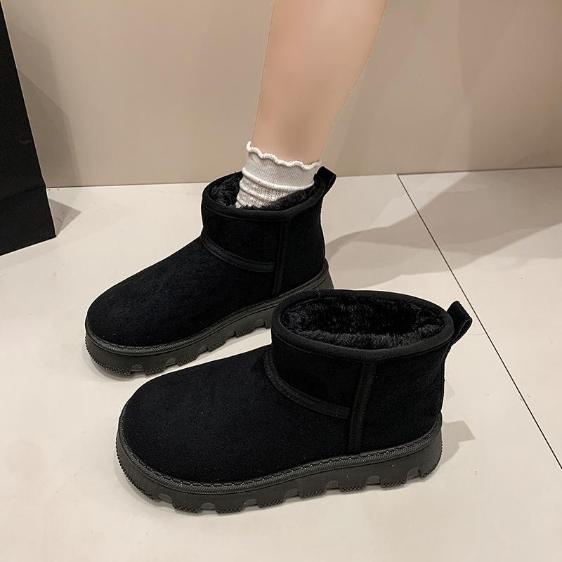 2025 winter new snow boots thick-soled piled thickened bread cotton shoes European and American foreign trade snow boots