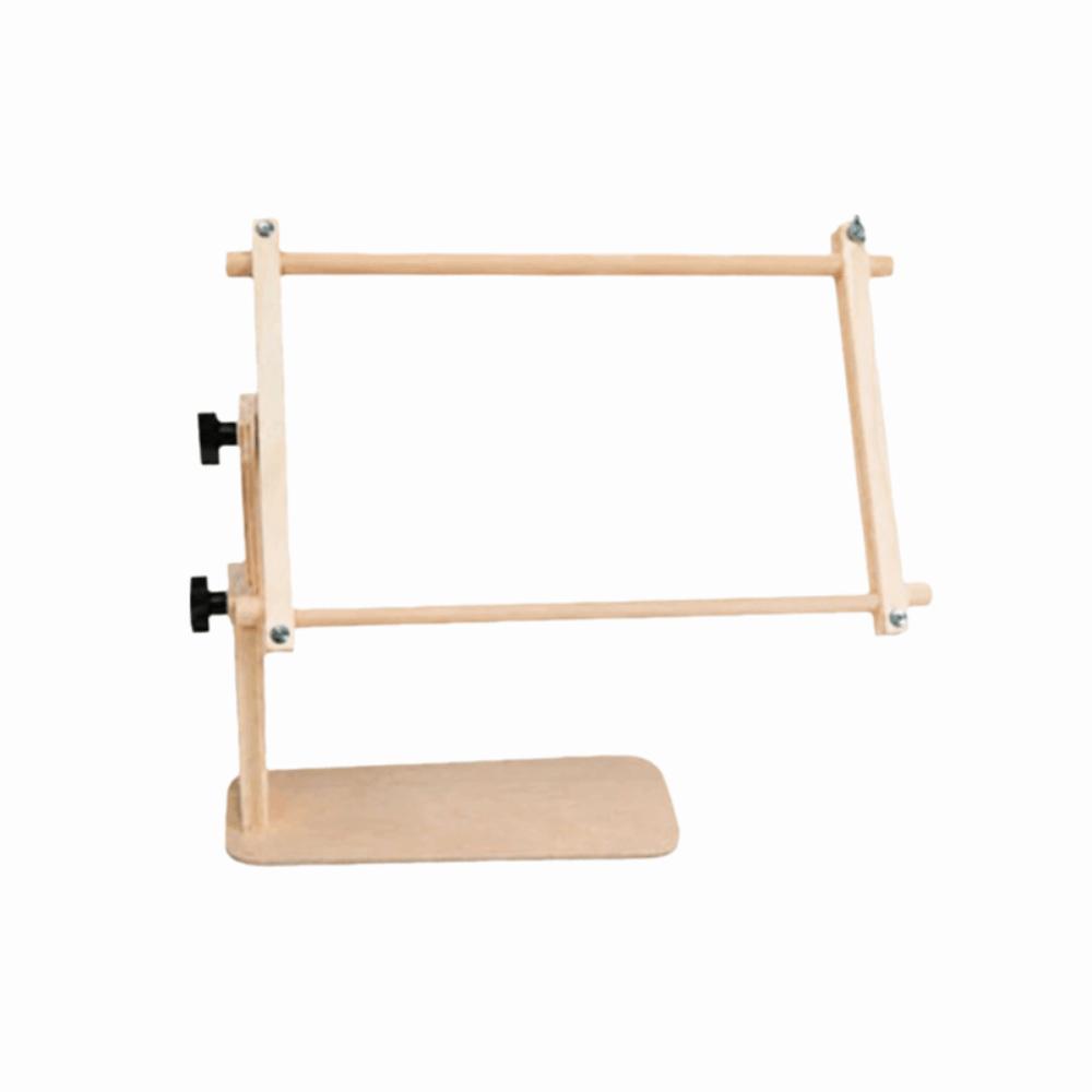 Adjustable Embroidery Hoop Stand Wooden Cross Stitch Frame Embroidery Frame Tabletop Needlework Stand