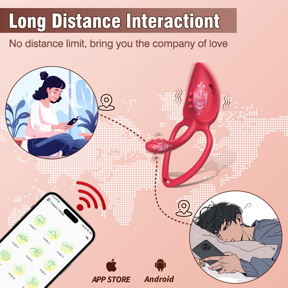 Wearable Panty Vibrator Adult Sex Toy Wireless Control Vibrating Penis Ring with Lace Strap Clitoral Stimulator for Women Couple