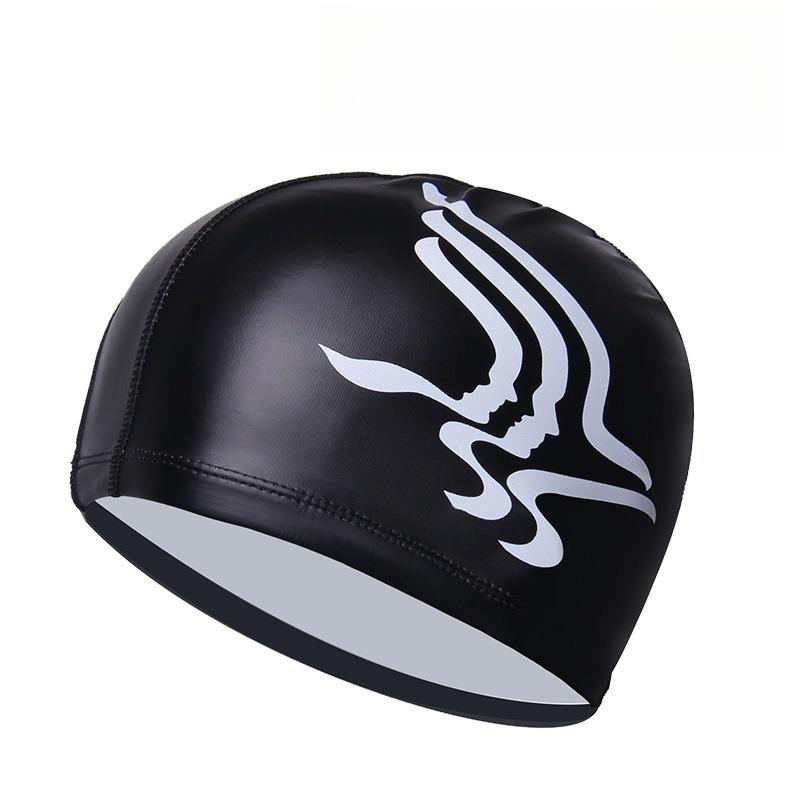 Waterproof and High Elasticity Swimming Cap Ear Protection Long Hair Without Hair Tie Hot Spring Swimming Cap Swimming Equipment чёрный