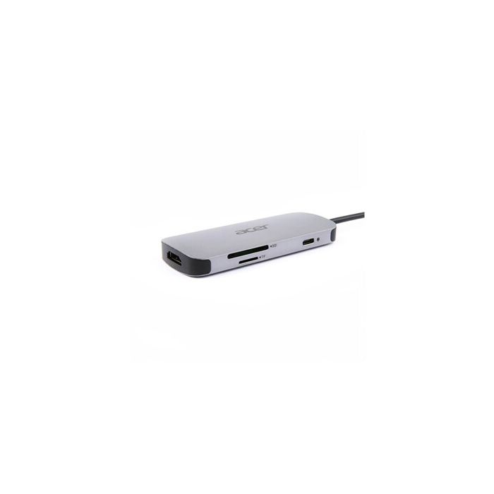 Hub USB - Acer - Adaptateur Type-C 7-en-1 - USB 3.2 Gen 2 - Argent - Station d'accueil