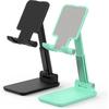 2 Pack Cell Phone Stand for Desk, Adjustable Angle & Height, Foldable Portable Phone Holder with Anti-Slip Silicone Pad, Compatible with iPhone