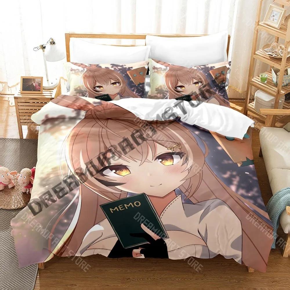 3D Print Nanashi Mumei Friend Hololive Bedding Set Single Twin Full Queen King Size Bed Set Adult Kid Bedroom Duvetcover Sets