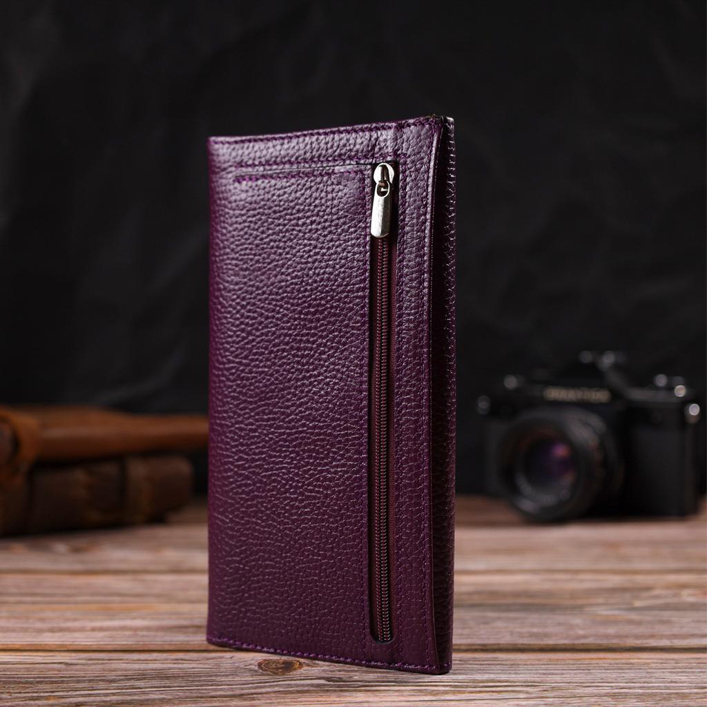 Attractive Women's Wallet Made of Genuine Leather CANPELLINI 21831 Lilac