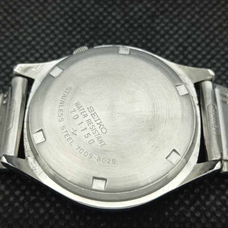 USED VINTAGE SEIKO 5 AUTOMATIC 7006A JAPAN MENS D/D BLUE WATCH 621b-a413554-2 SKU621b-a413554