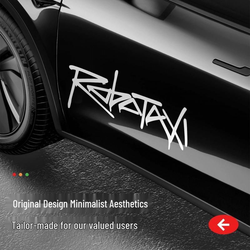 Tesla Autonomous Robotaxi Personalized Car Sticker - Transparent TPU