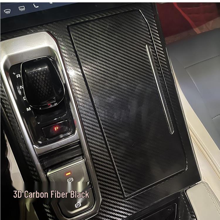 WEY Mocha Interior Stickers: Anti-Scratch Black Warrior Gear Shift Console Decal