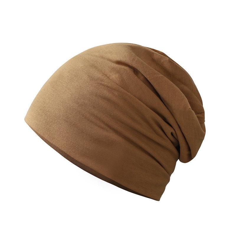 Cold hat men's new baotou hat solid color stacking hat popular double-layer pullover hat thin confinement hat headgear hat