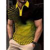 Electronic Data Passage Abstract Pattern Fashion Men's Polos T-Shirts Summer Short Sleeve 3d Print Street POLO Tops Tee