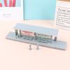 1Pc 1/87 Dollhouse Miniature Bus Station Model Mini Simulation High-Speed Rail Station Platform Diy Decor Accessories