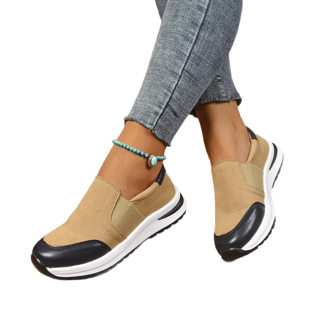 Foreign Trade Large Size Sports and Leisure Single Shoes Women's 2025 Autumn New Round Head High Mouth Low Heel Women's One-pedal Single Shoes