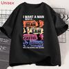 TV Play Supernatural I Want A Man Who Is T-shirt Men Women Vintage Oversized Short Sleeve T Shirts Men's Casual Cotton T-shirts