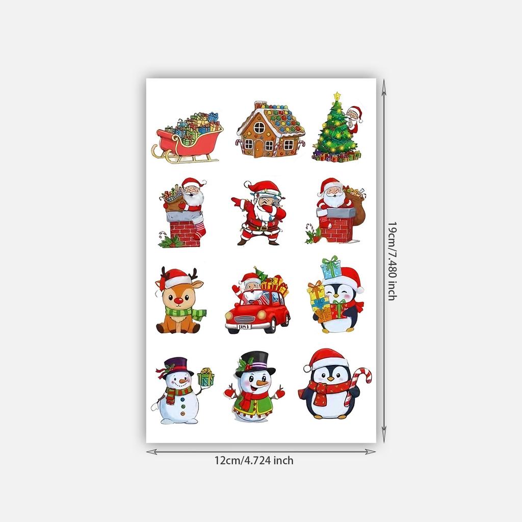 Tattoo Stickers Waterproof Female Lasting Cute Santa Claus Christmas Tattoo Stickers Tattoo Stickers