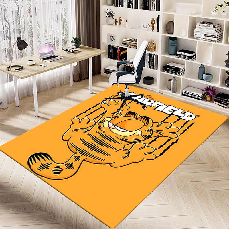 Garfield'S Whisker Woes Carpet For Playroom Bedroom Living Room Sofa Home Decorkids Game Area Rug Nonslip Floor Mat