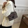 Small Square Handbag Tote Bag For Women Vintage Clutch Bag Leopard Pattern Crossbody Shoulder Bag Ladies Pu Leather Bag KTB