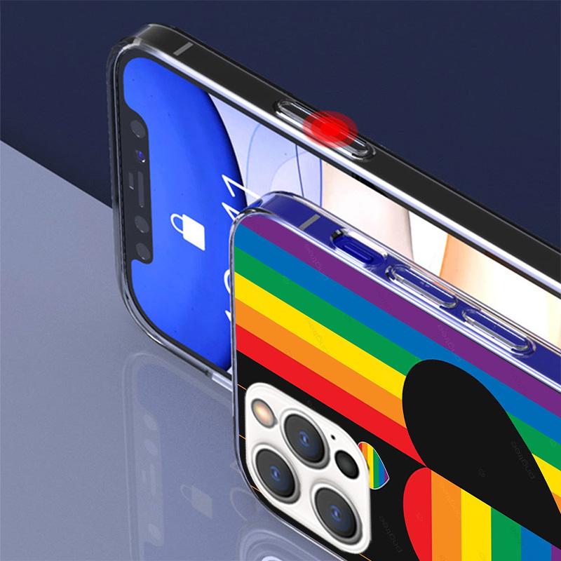 Love Is Love LGBT Rainbow Phnoe Case for Iphone 17 Air 16 16E 11 12 13 Mini 14 Plus 15 Pro Max 7 8 + SE 2020 Phone Cover Coque 1