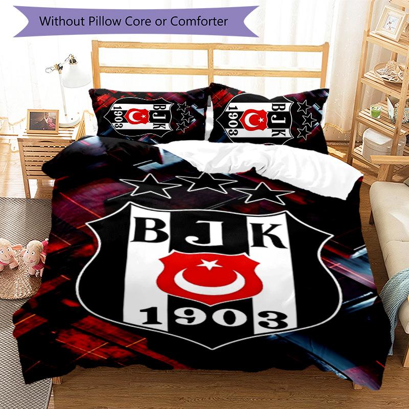 3-teiliges BJK Design Bettwäsche-Set - HD-bedruckte Bettwäsche mit 1 Bettbezug und 2 Kissenbezügen - Perfekt für die Dekoration zu Hause und im Studentenwohnheim
