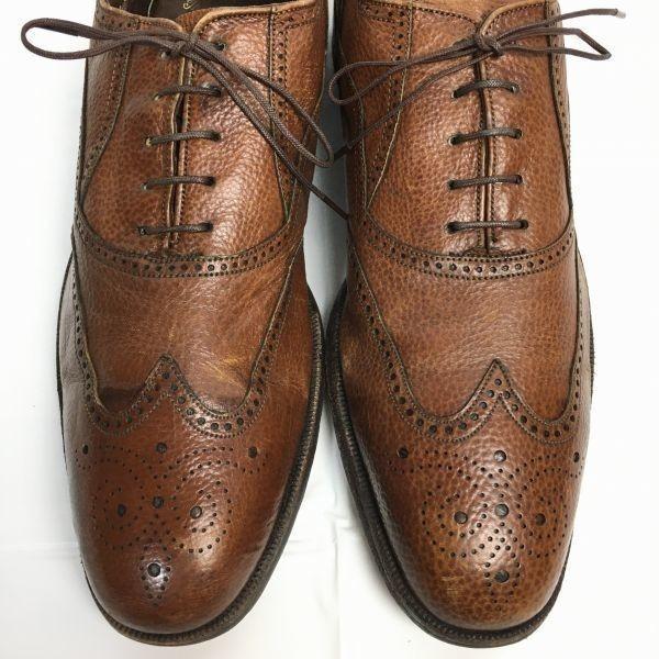 FLORSHEIM Royal Imperial Full Brogue Wingtip Shoes Brown size 9.5B 26.5-27.5 Men's(USED)