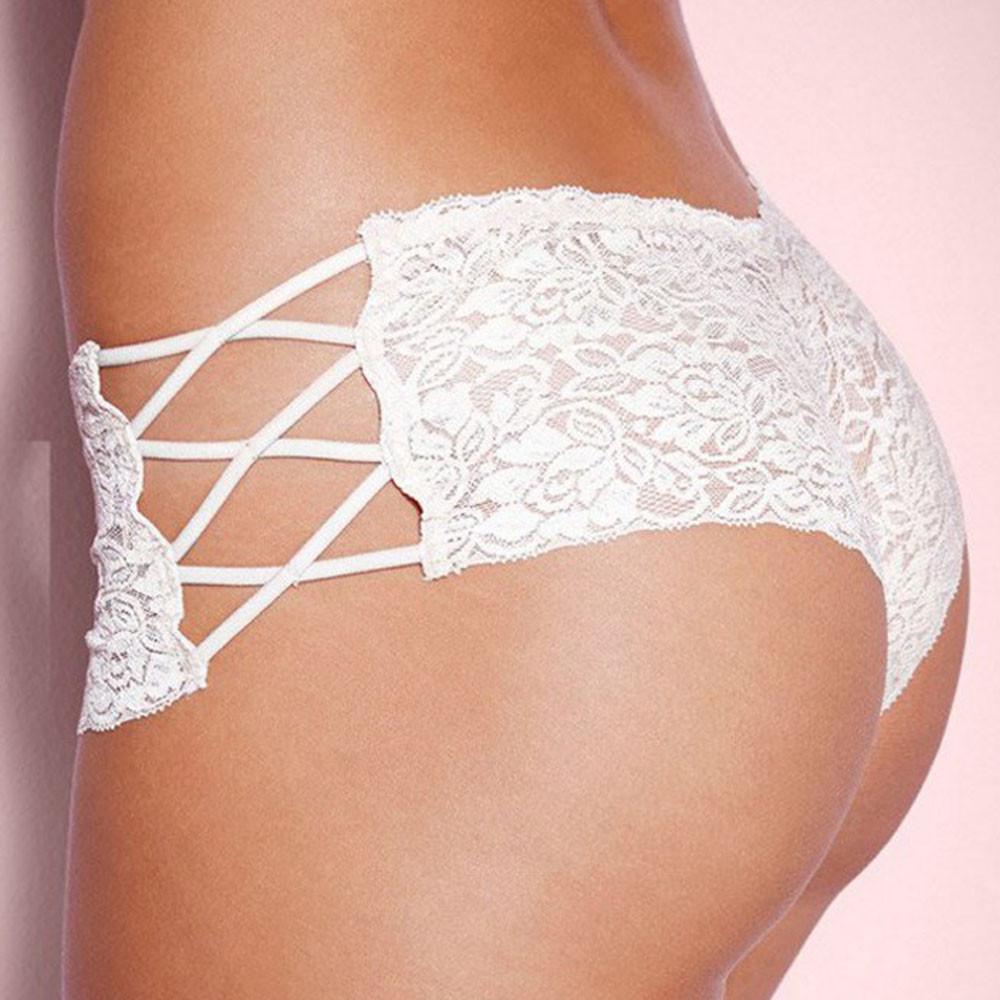 Plus Size Lingerie Sexy Erotic Panties Women Lace Hollow Out Briefs Underwear