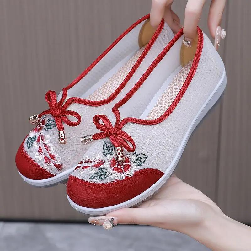 Fashion Summer Embroidery Woman Footwear On Sale Fashion 2025 Original Light Designer Luxury Trends Deals Korean New In Shoes for Women