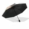 1pc Devil Hunter Chibi Characters Automatic Folding Umbrella Portable 3-Fold Design with Iron Frame, Perfect for Outdoor Use, Festive Gifts, Travel, D