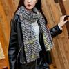 Greta Check Muffler / Knitted Long Fashion Muffler
