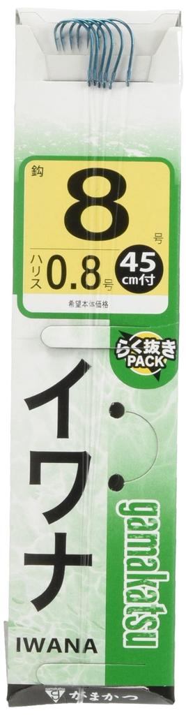 Gamakatsu Char Hook with Thread, Blue, Size 8 - 0.8mm Line