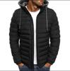 Men's 2024 Winter Hooded Down Cotton Jacket - European Size, Solid Color, Thick and Loose Fit