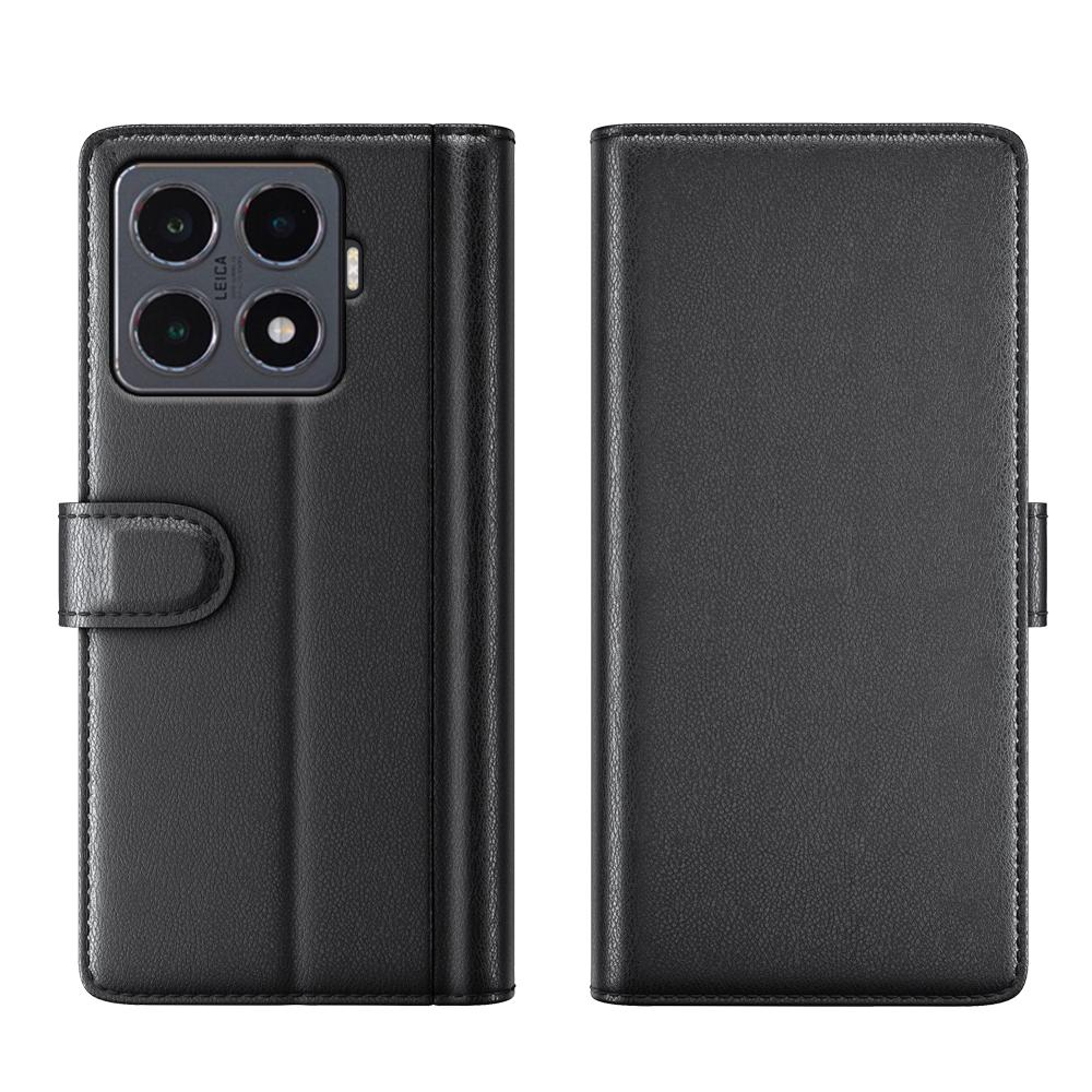 For Xiaomi 15T Pro Case Genuine Split Leather Phone Cover Wallet Card Slot