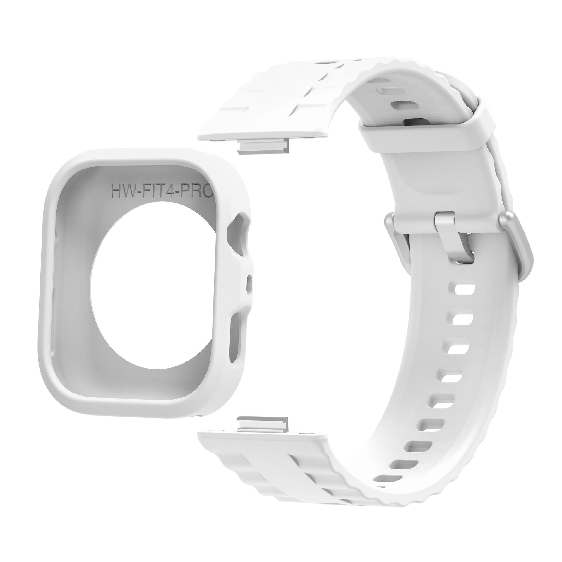 

Силіконовий чохол+ремінець для Huawei Watch Fit 4 Pro Зручний Комфортний Дихаючий Ремінець Huawei Watch Fit4 білий