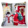 Santa Claus Christmas Tree Snowman  Decoration Pillow Set Bedroom Sofa Study Office Restaurant  ,(1)