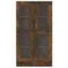 vidaXL Armoire à vitrine Chêne fumé 82,5x30,5x150 cm Bois d'ingénierie 815117