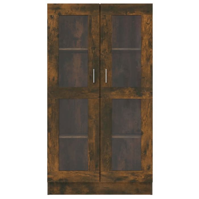 vidaXL Armoire à vitrine Chêne fumé 82,5x30,5x150 cm Bois d'ingénierie 815117
