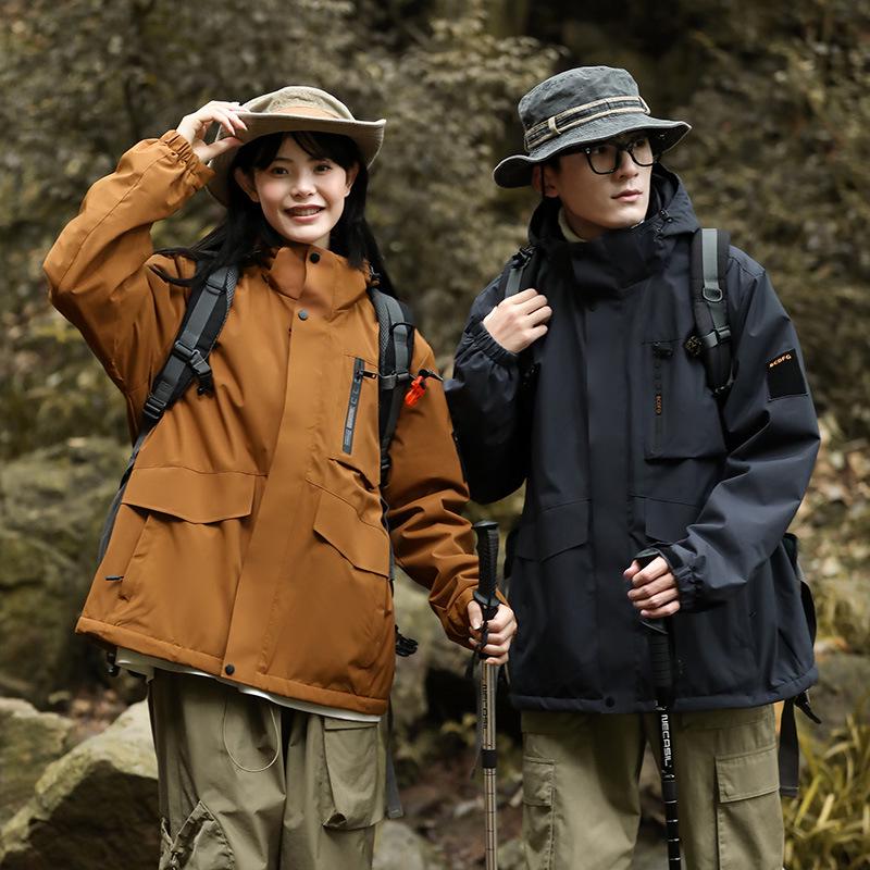 Men's Trendy Autumn Windbreaker: Stylish, Three-Proof, Warm Workwear and Casual Cotton Jacket for Couples