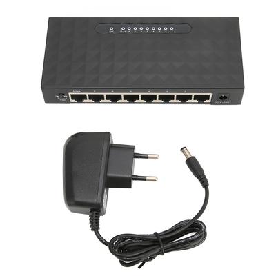 Network Switch Gigabit 1000Mps 8 Ports Self Adaptive Switch Ethernet Adapter for Office Home