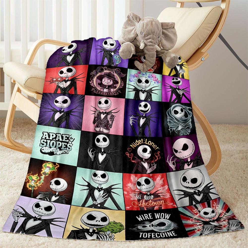 Christmas Nightmare Blanket Durable Comfort Perfect for Couch Picnics Sofa All-Season Use Digital Print Suitable for Gifting Relatives and Friends