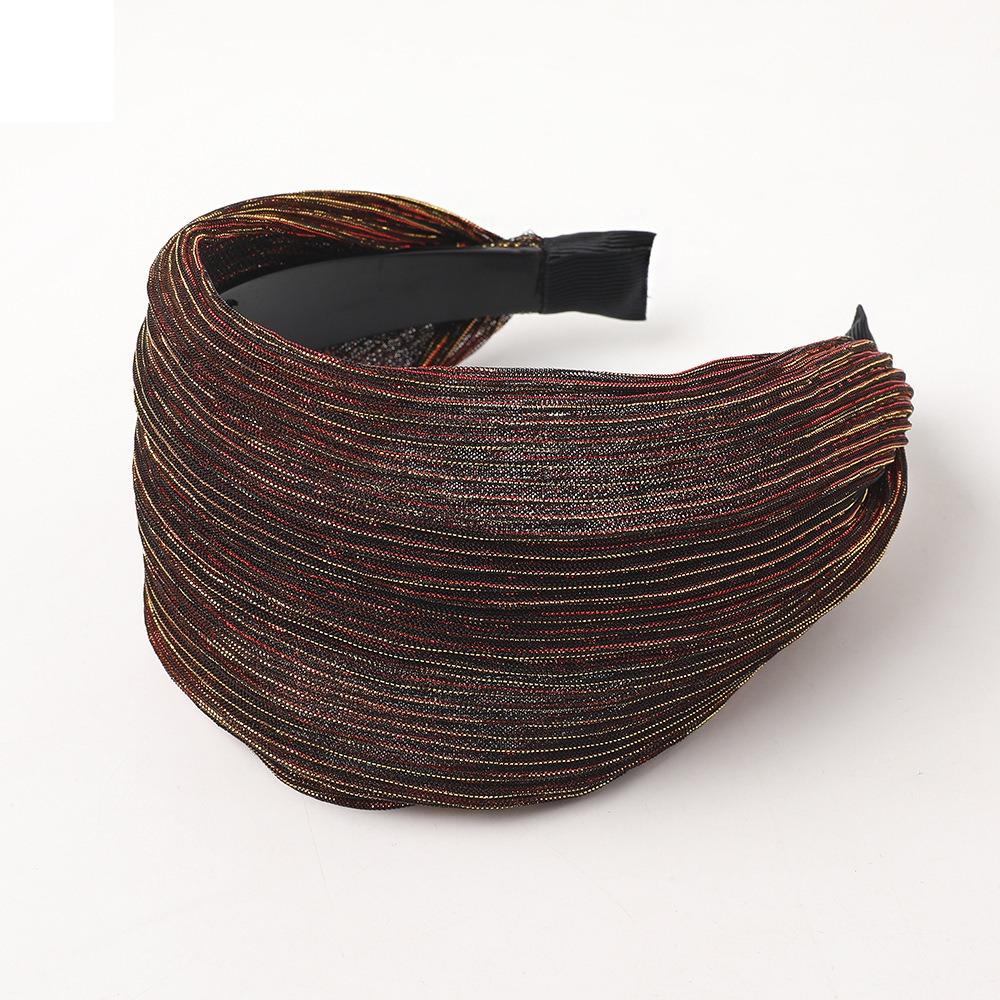 

Wide Lace Hairband Sweet Hairpin Fashion Headband Wine Red