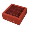 Solid Wood Gift Box with Transparent Acrylic Dividers - Nine-Grid Storage Box
