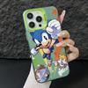Cartoon Hedgehog S-Sonics Phone Case for Samsung Galaxy S26 S25 Edge S24 S23 S22 S21 FE S20 Ultra Plus 5G Colorful Silver Cover