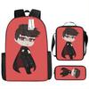 Luxury Novelty Peculiar Cool Anime Cartoon 3D Print 3pcs/Set pupil School Bags Laptop Daypack Backpack Lunch bag Pencil Case