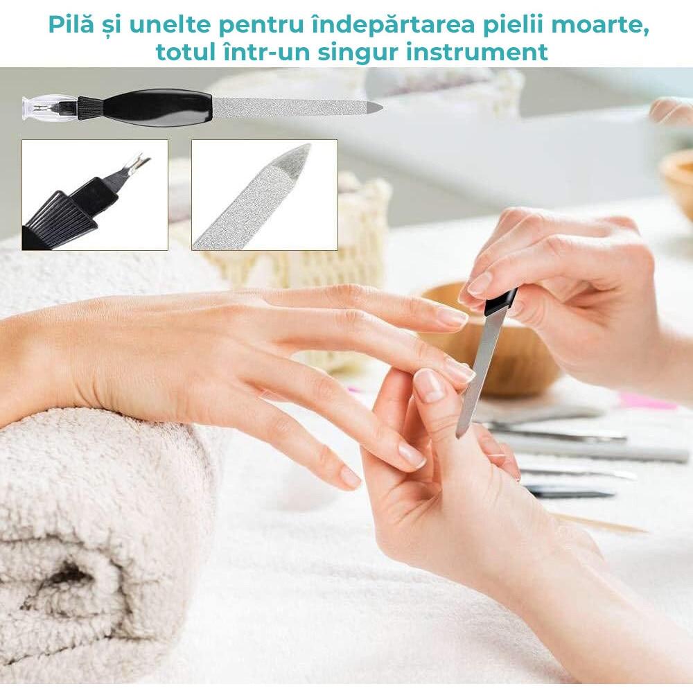 Professional Medical Pedicure Tools Kit Stainless Steel Callus Remover 26-Piece Set for Foot Care Home Use