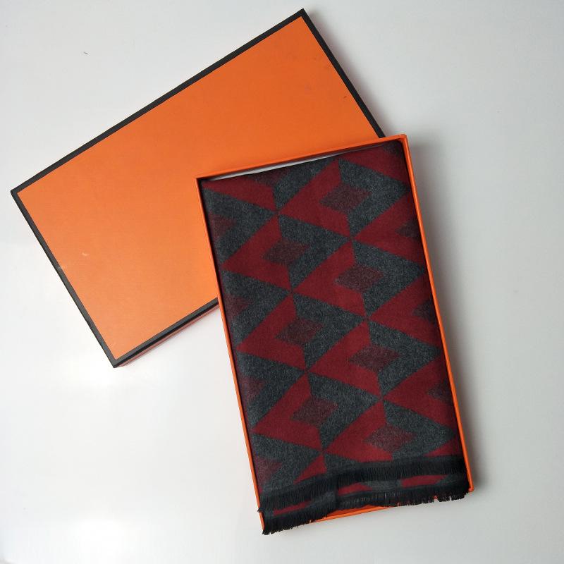 2019 Winter New Model, Imitation Cashmere Men's Scarf, Long Jacquard Horse Brand Double-sided Warm and Cold-proof