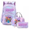 K-Pop Inspired Dual Compartment Backpack Teen Girls - Large Capacity 75L School Bag With Lunch Pouch Laptop Sleeve